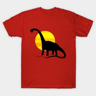 Titanosaurus Silhouette with Sun T-Shirt